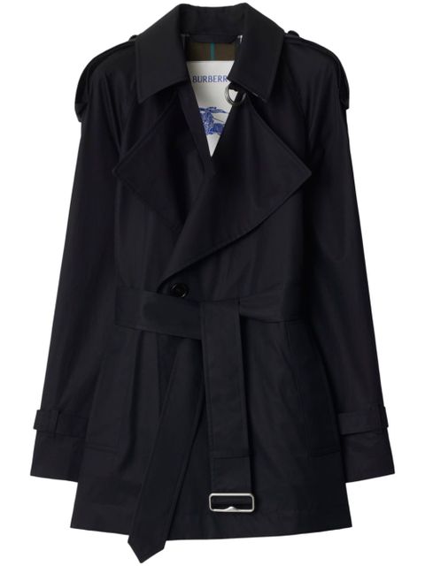 Burberry gabardine-weave trench jacket - Black - zdjęcie produktu nr 1