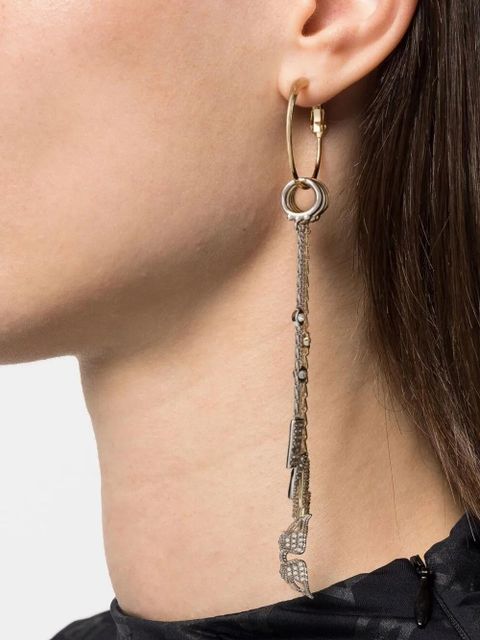Zadig&Voltaire crystal-embellished draped earring - Gold - zdjęcie produktu nr 2