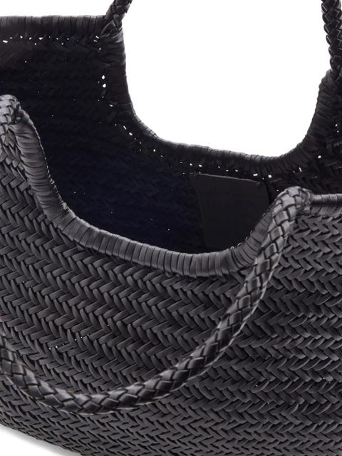 DRAGON DIFFUSION NS Diagonal Triple Jump handwoven tote bag - Black