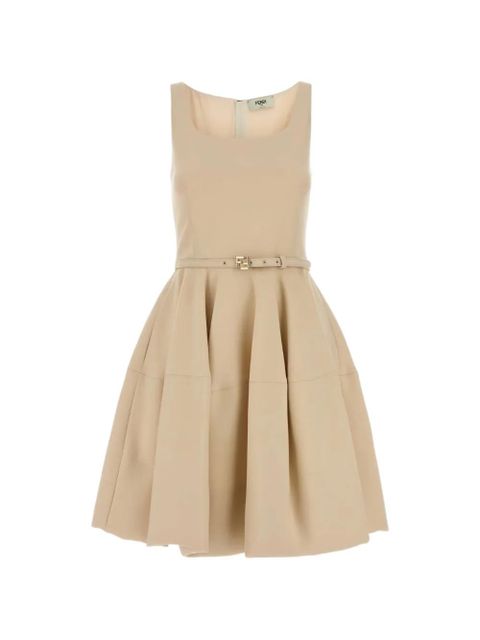 FENDI belted-embellishment mini dress - Neutrals - zdjęcie produktu nr 1