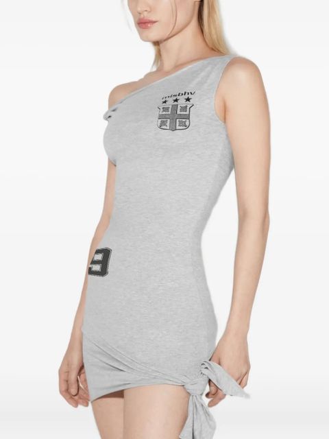 MISBHV knot-graphic football mini dress - Grey