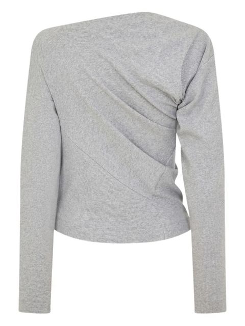 Vivienne Westwood Hebo logo-motif cowl-neck top - Grey - zdjęcie produktu nr 2