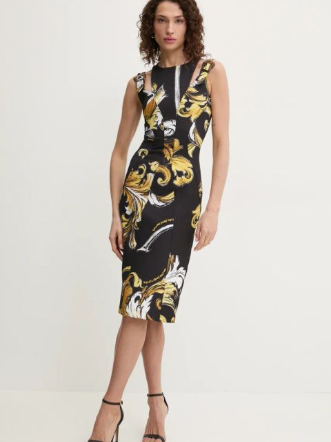 Versace Jeans Couture sukienka kolor czarny mini dopasowana 78HAO9B3 NS636