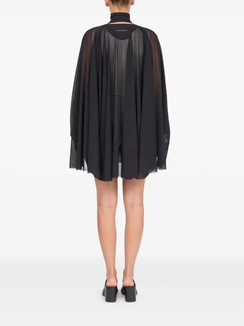 MM6 Maison Margiela semi-sheer mini dress - Black