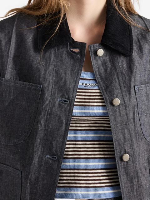 Prada cotton knit tank top - Blue