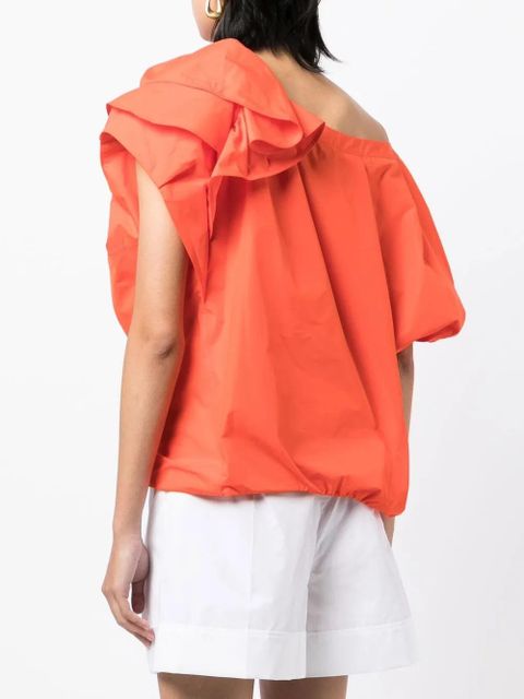 3.1 Phillip Lim gathered-detail off-shoulder blouse - Orange