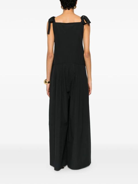 Weekend Max Mara tie-fastening pleated jumpsuit - Black