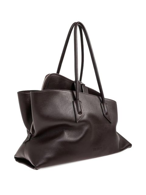 The Attico Medium La Passeggiata zip top-handle tote bag - Brown - zdjęcie produktu nr 2