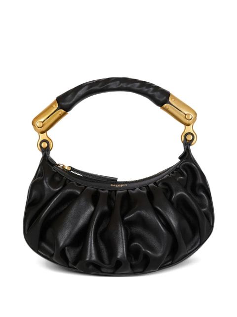 Balmain mini Ebene leather tote bag - Black - zdjęcie produktu nr 1