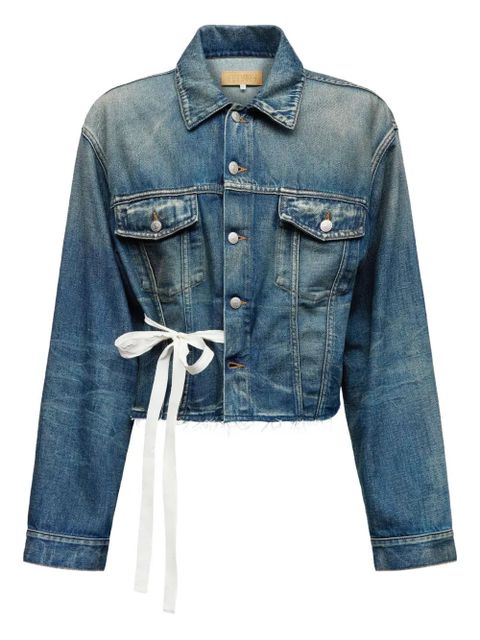 MM6 Maison Margiela belted denim jacket - Blue - zdjęcie produktu nr 1