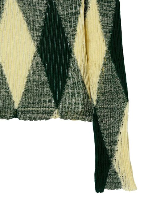 Burberry argyle-knit high-neck jumper - Neutrals