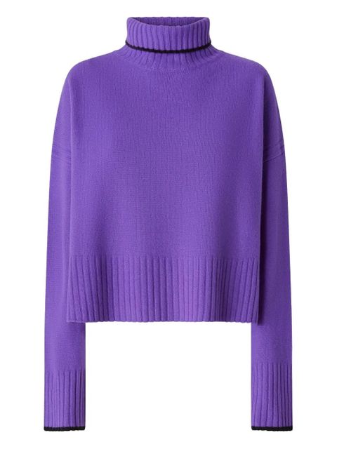 PINKO contrasting-trim sweater - Purple - zdjęcie produktu nr 1