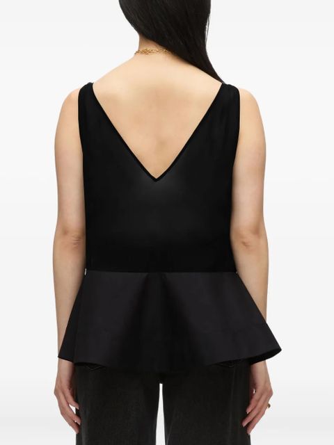 3.1 Phillip Lim lace-panel peplum top - Black - zdjęcie produktu nr 2