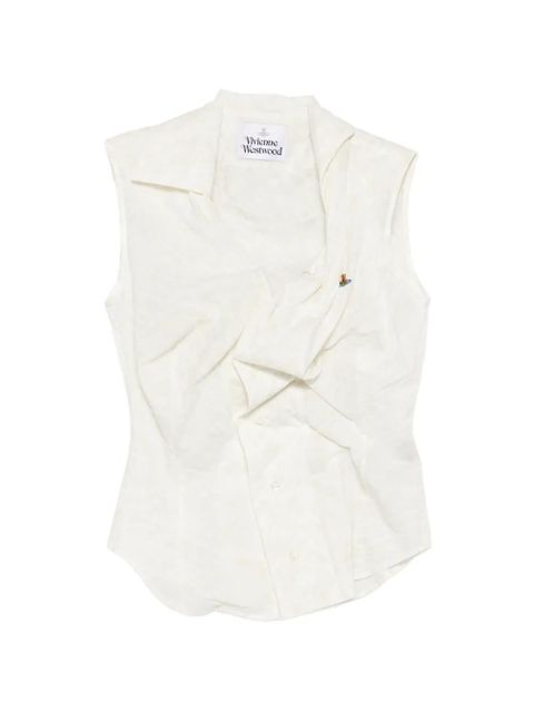 Vivienne Westwood Drunken draped sleeveless top - Neutrals - zdjęcie produktu nr 1