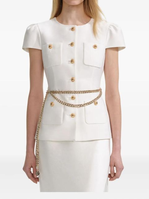 Self-Portrait taffeta dress - Neutrals - zdjęcie produktu nr 1