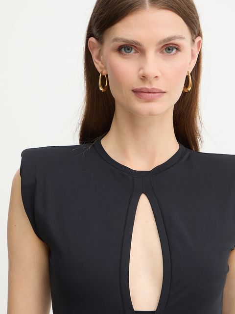 Pinko body damska kolor czarny gładka 106088 A308