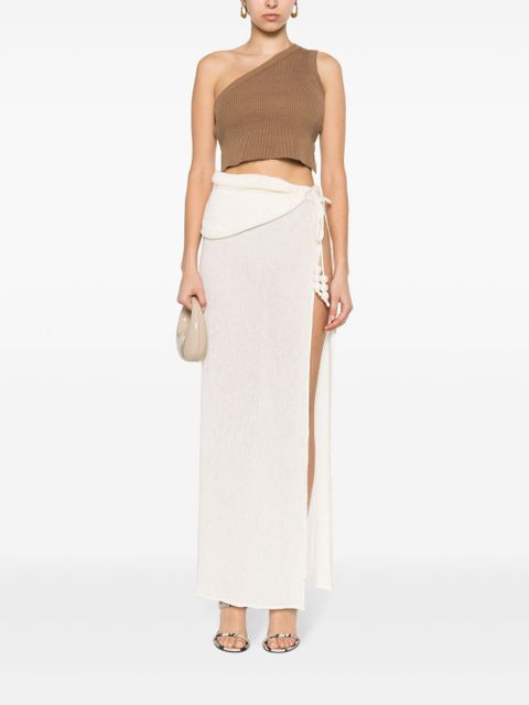 Magda Butrym wraparound maxi skirt - Neutrals