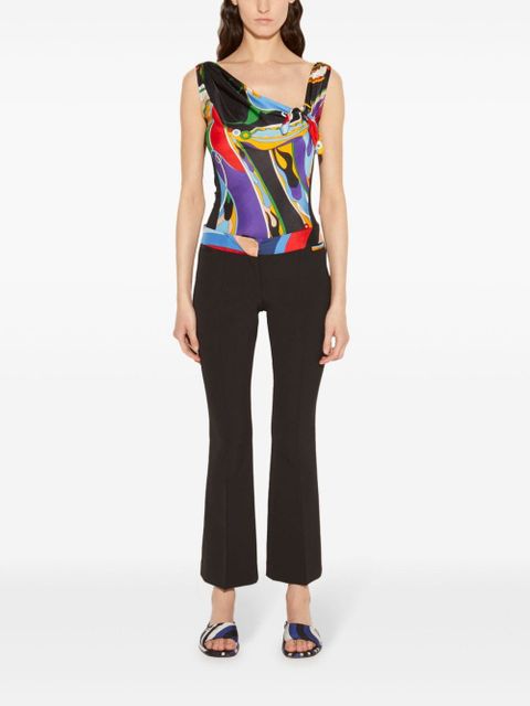 PUCCI abstract-print trim cropped trousers - Black - zdjęcie produktu nr 2