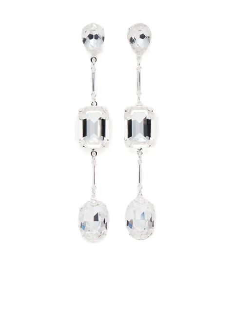 Magda Butrym crystal-embellished drop earrings - Silver - zdjęcie produktu nr 1