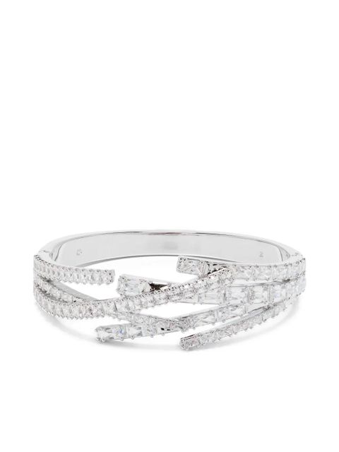 Swarovski Matrix crystal-embellished rhodium-plated bracelet - Silver - zdjęcie produktu nr 1