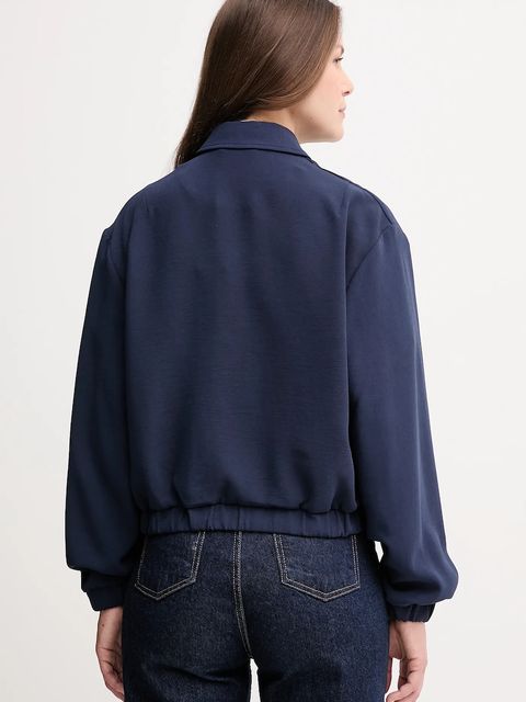 United Colors of Benetton kurtka kolor granatowy przejściowa 20A6DN085