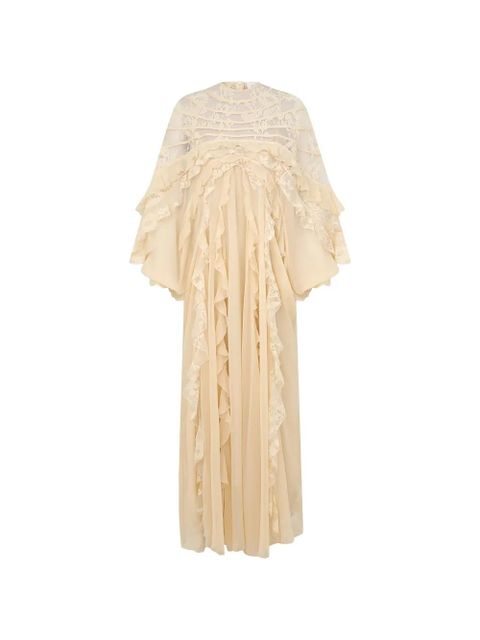ZIMMERMANN Rebellion Splice ruffled lace-panelled maxi dress - Neutrals - zdjęcie produktu nr 1