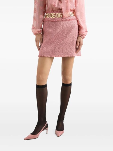 Dolce & Gabbana DNA tweed mini skirt - Pink