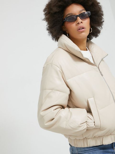 Abercrombie & Fitch kurtka damska kolor beżowy przejściowa - zdjęcie produktu nr 2