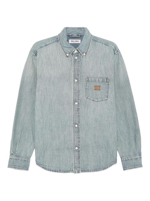 Miu Miu buttoned chambray shirt - Blue - zdjęcie produktu nr 1