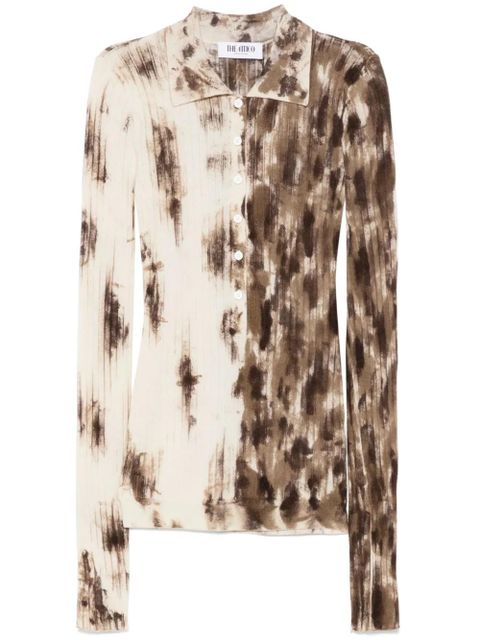 The Attico tie-dye polo top - Neutrals - zdjęcie produktu nr 1