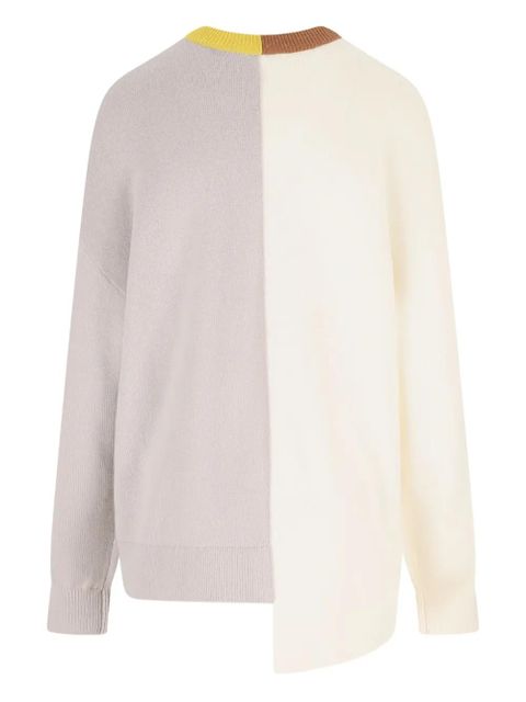 LOEWE colour-block asymmetric sweater - Grey