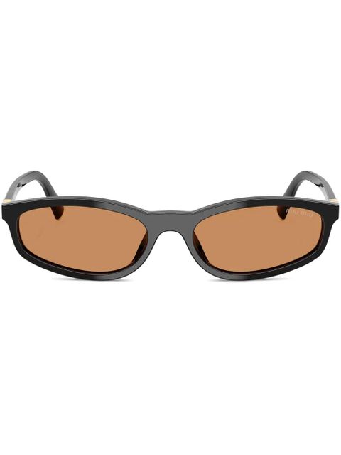 Miu Miu Eyewear oval-frame sunglasses - Black - zdjęcie produktu nr 1