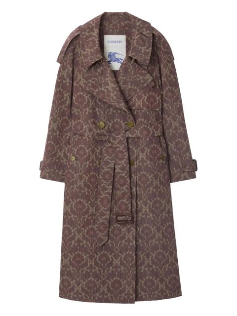 Burberry baroque-print belted trench coat - Brown - zdjęcie produktu nr 1