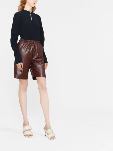 Ferragamo keyhole-neck longsleeved silk blouse - Blue - zdjęcie produktu nr 2