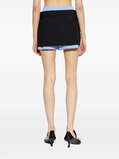 Alexander Wang layered pleated skirt - Black