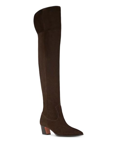 Aquazzura 50mm Nomad suede over-the-knee boots - Brown