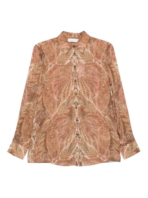 ZIMMERMANN paisley-print collared shirt - Orange - zdjęcie produktu nr 1
