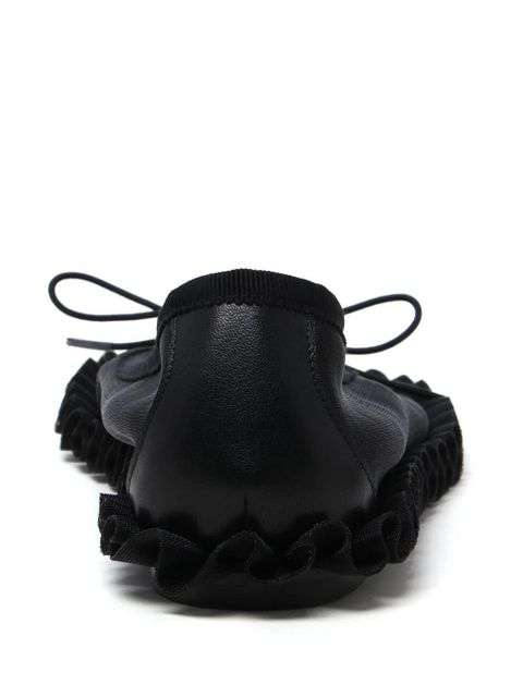 Simone Rocha ruffled-detail ballet flats - Black
