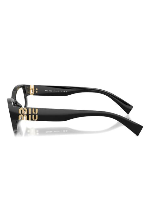 Miu Miu Eyewear logo-detail glasses - Black