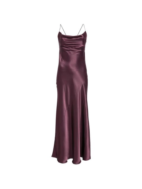 PINKO cowl-neck satin maxi dress - Purple - zdjęcie produktu nr 1