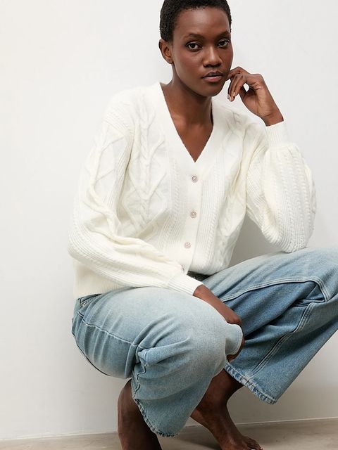 Answear.LAB kardigan z kaszmirem damski kolor beżowy - zdjęcie produktu nr 1