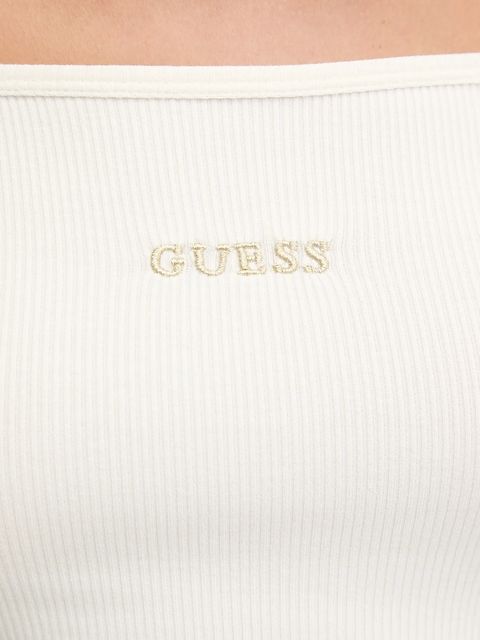 Guess longsleeve CARLA damski kolor beżowy V5YP07 K8RT2