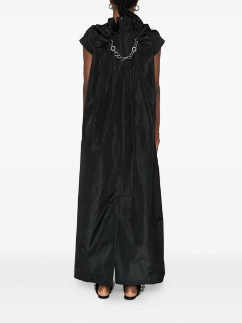 Simone Rocha cap-sleeve taffeta dress - Black