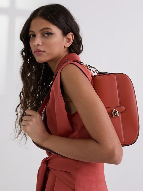 Karl Lagerfeld torebka skórzana K/AUTOGRAPH kolor czerwony A3W30152 - zdjęcie produktu nr 2