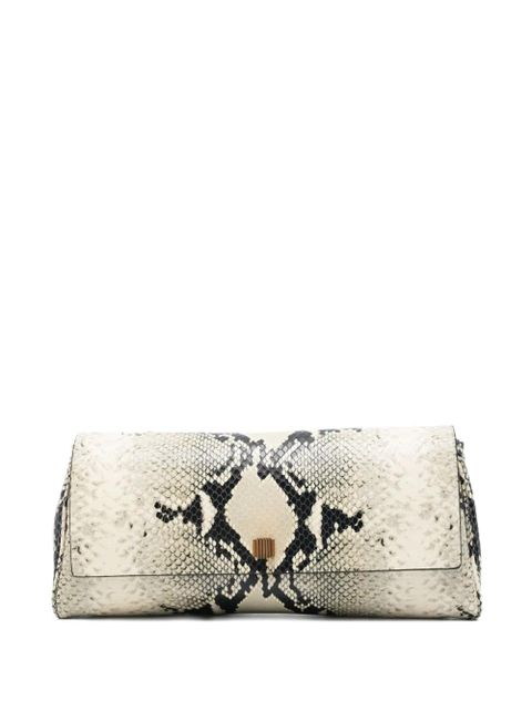 KHAITE snakeskin flap clutch - Neutrals - zdjęcie produktu nr 1