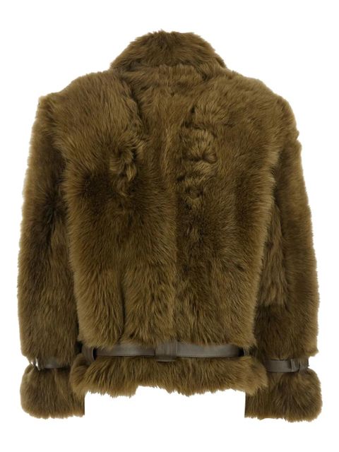 TOM FORD shearling belted jacket - Green - zdjęcie produktu nr 2