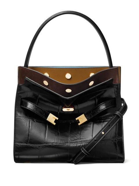 Tory Burch Lee Radziwill Textured Small tote bag - Black - zdjęcie produktu nr 1