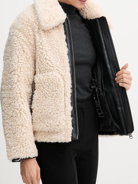 Save The Duck kurtka krótka HESTER kolor beżowy zimowa D32515W.CURL21 - zdjęcie produktu nr 2