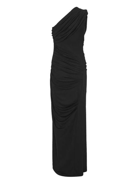 ROTATE BIRGER CHRISTENSEN draped one-shoulder maxi dress - Black - zdjęcie produktu nr 1