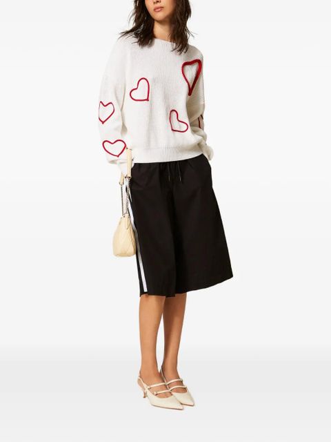 TWINSET embroidered-hearts sweater - White - zdjęcie produktu nr 2